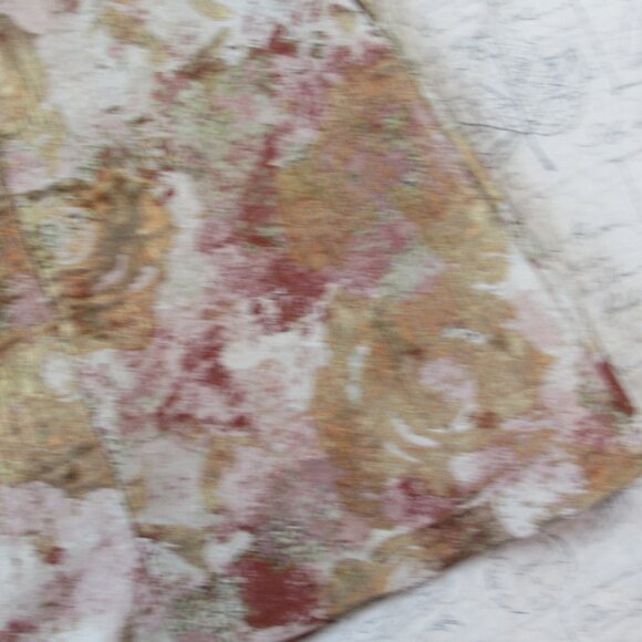 Anthropologie Hutch Metallic Pink Gold Cream Jacquard party wedding dress sz 0 - Picture 7 of 8